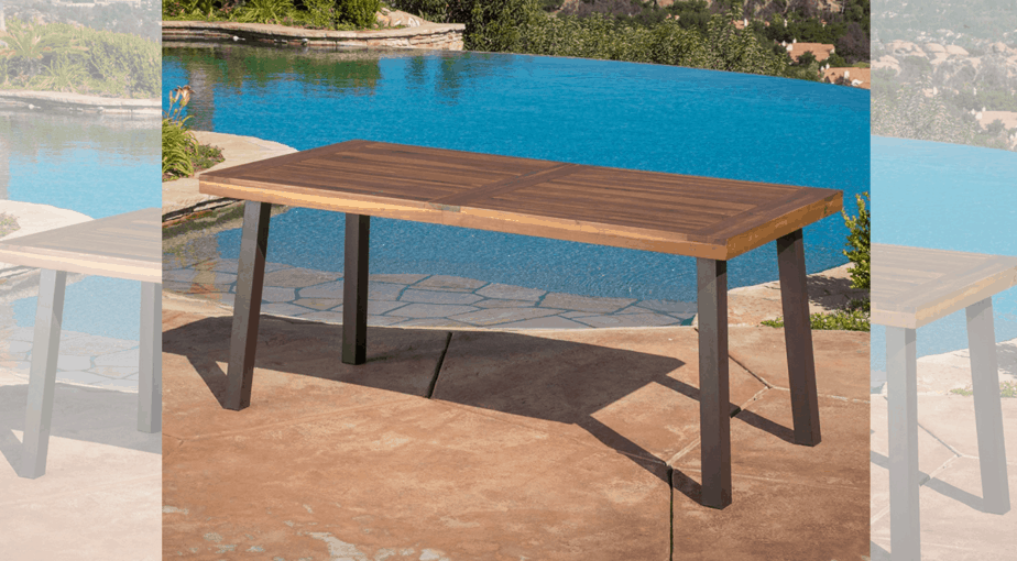 Daria Natural Stained Acacia Wood Dining Table