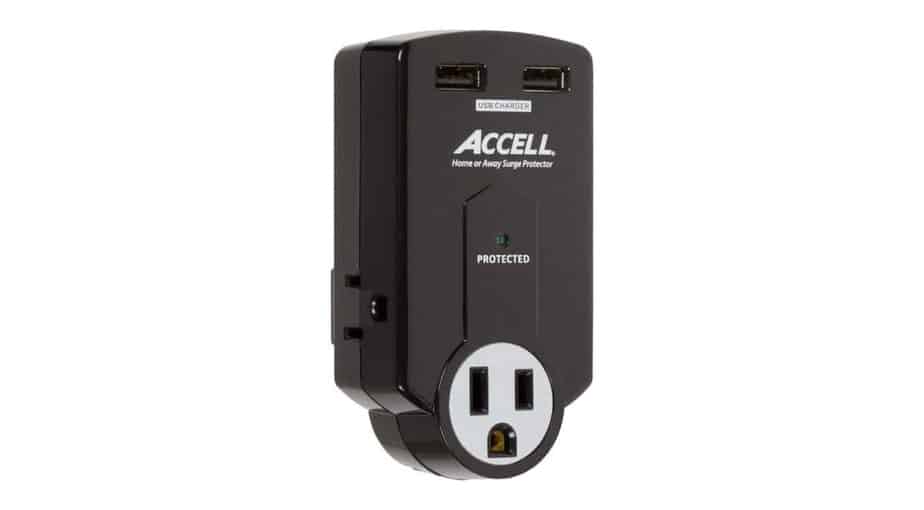 Accell Home or Away Power Station 3-Outlet Travel Surge Protector