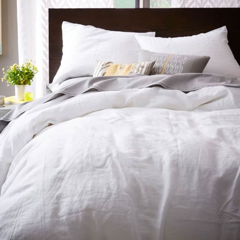 West Elm Belgian Flax Linen Duvet Cover