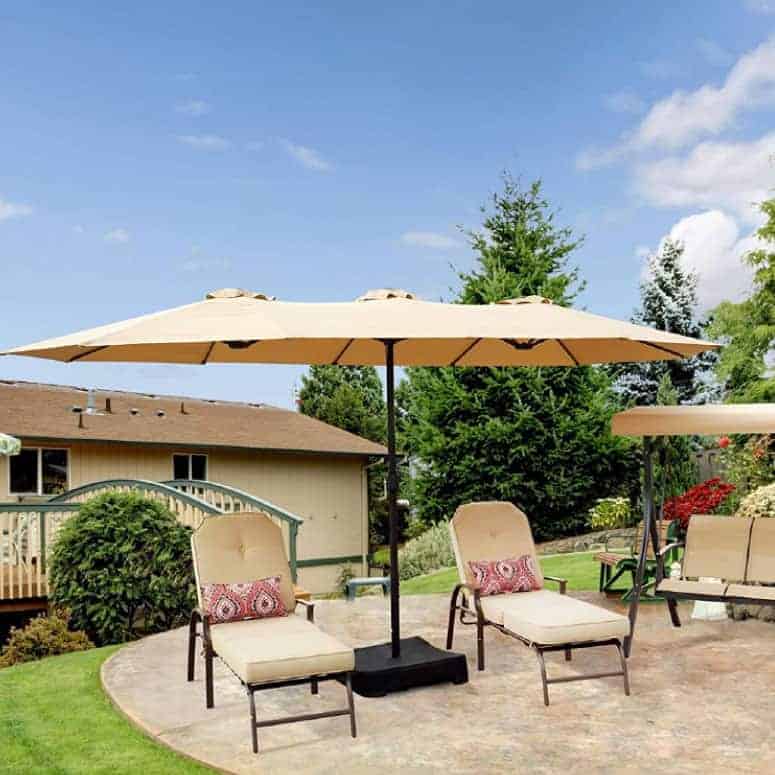 Kozyard Butterfly 15 Ft. Double Sided Aluminum Umbrella