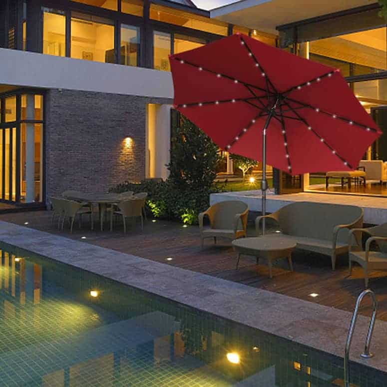 ABCCANOPY Solar 9 Ft. Patio Umbrella with LED Lights