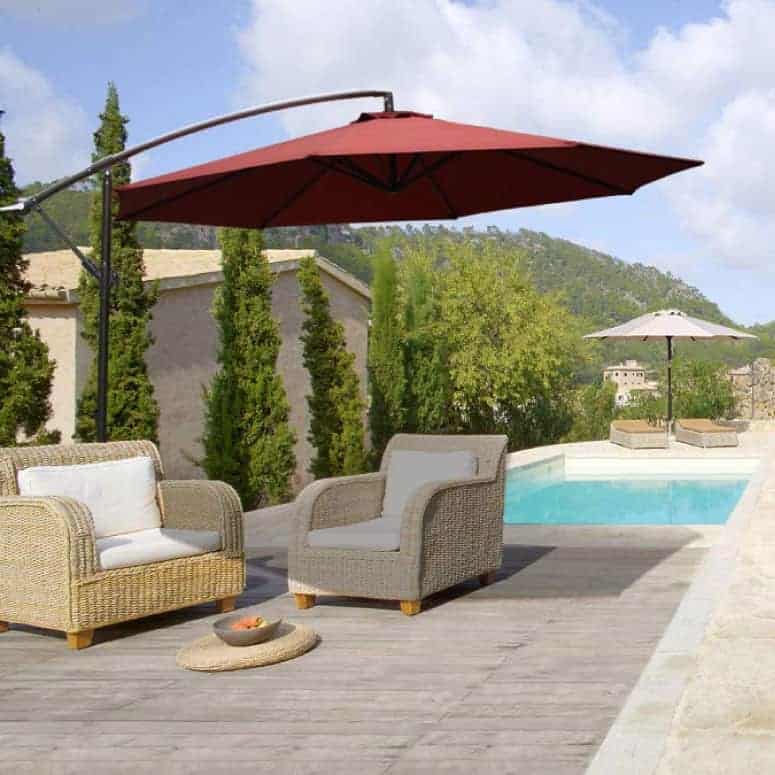 Rubeder 10 Ft. Cantilever Patio Hanging Umbrella