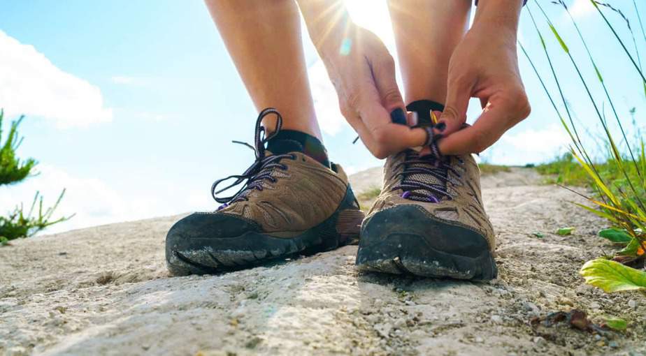 synthetic leather hiking boots