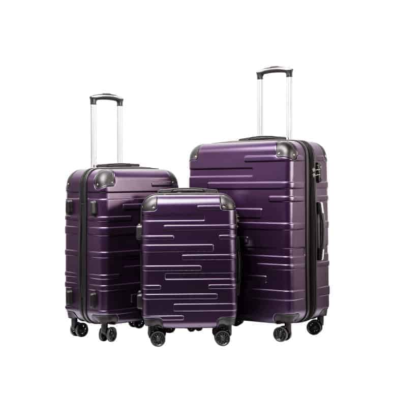 Coolife Luggage Expandable Suitcase 3 Piece Set
