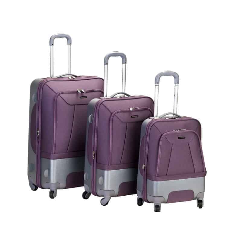 Rockland Luggage Rome Polycarbonate 3 Piece Luggage Set