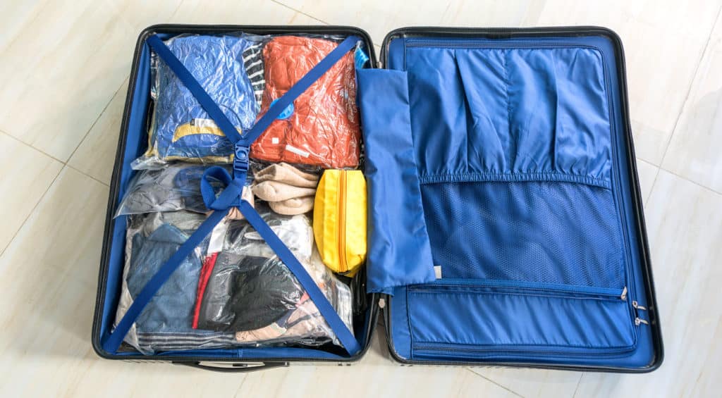 Using a packing cube in your carry on
